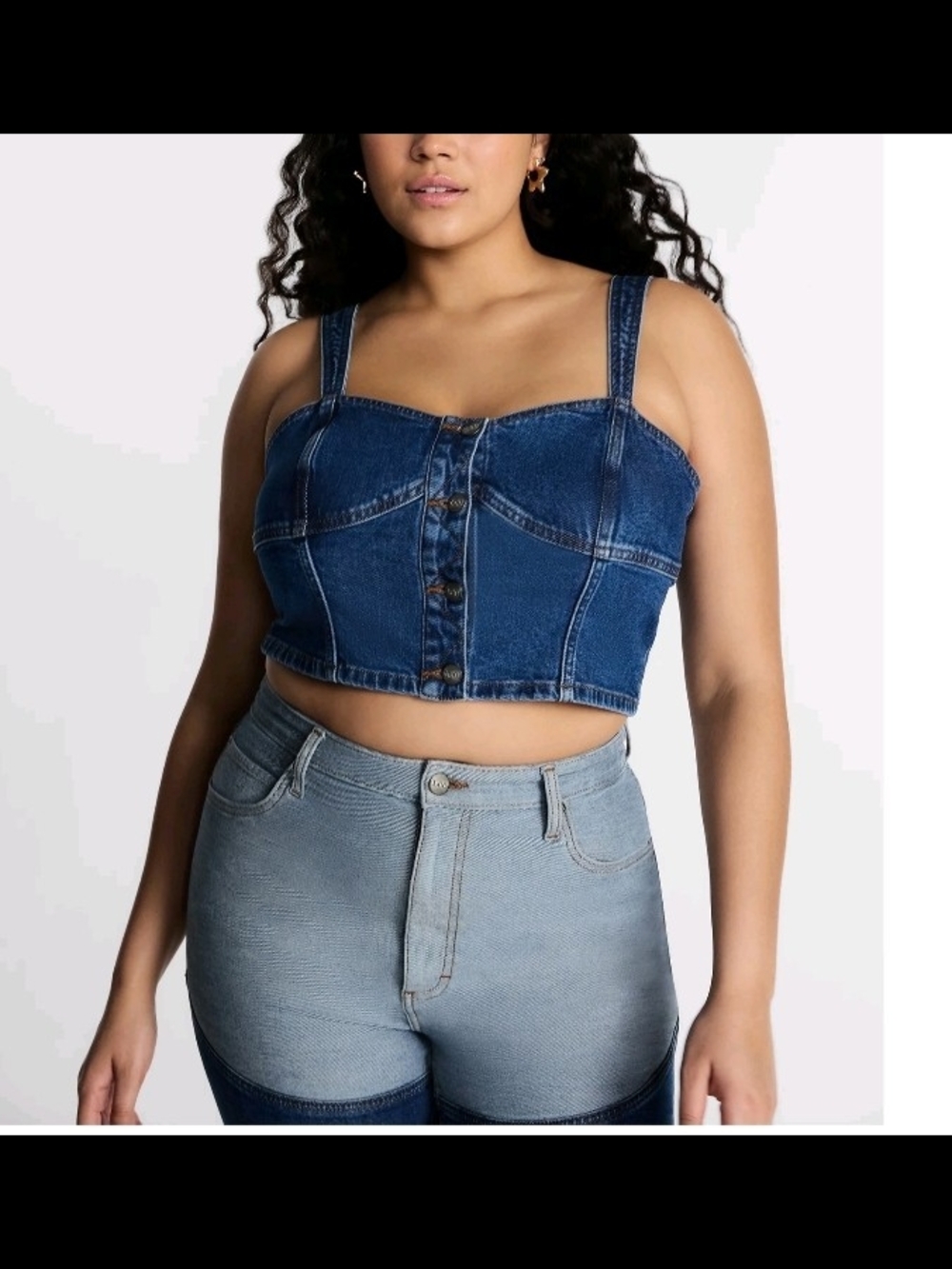 Lee x Kacey Musgraves Denim Bustier Crop Top Western Shirt NWT Size XS M L XXL